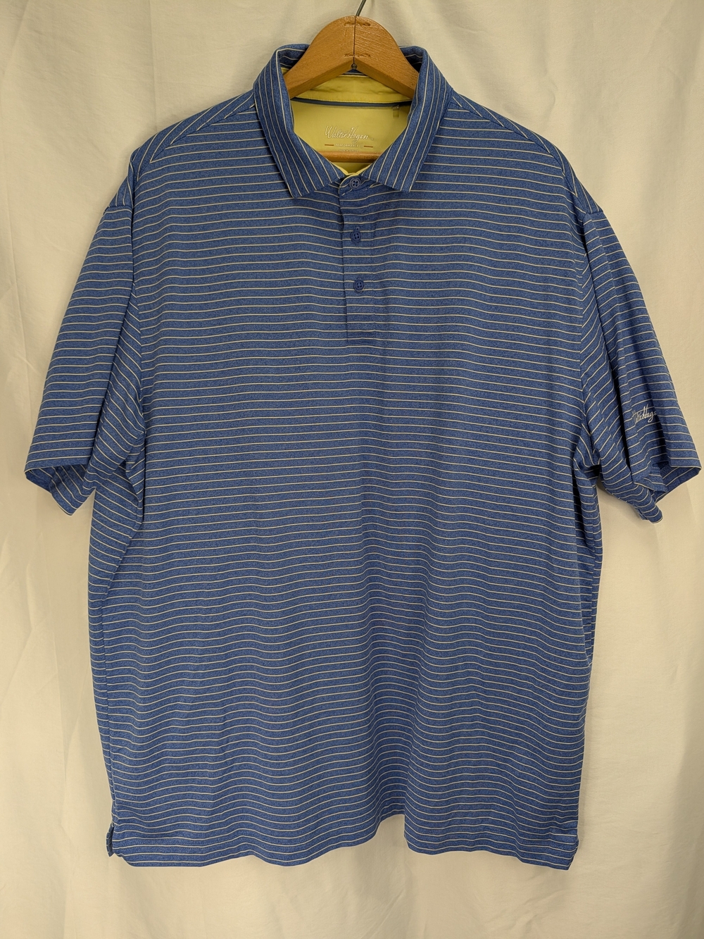 Walter Hagen Navy-Blue Horizontal Stripe Polo